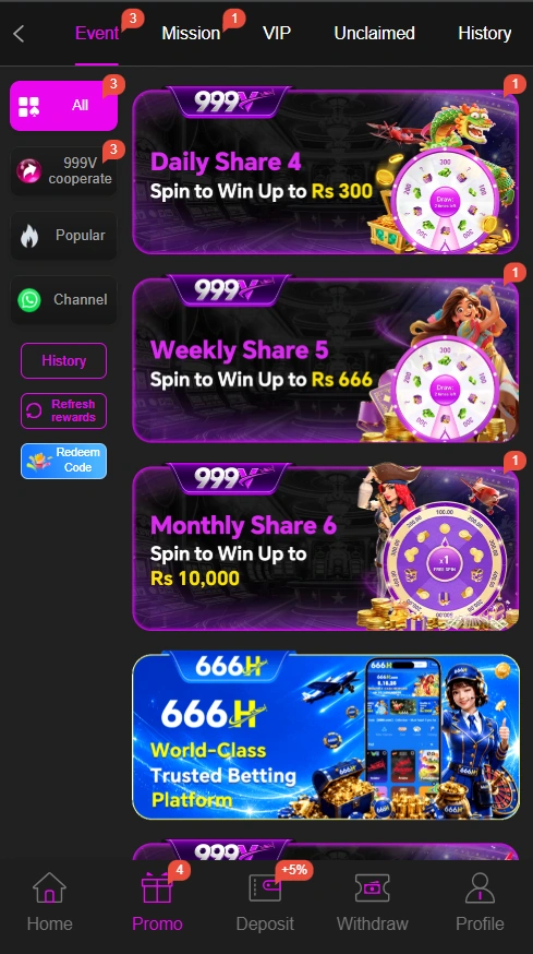 999V Game Referral Program
